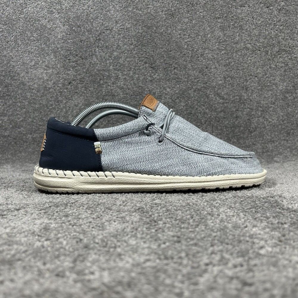 Hey Dude Wally Funk Nylon Craft Men’s Size 11 Navy Slip-On Loafer Casual Shoes